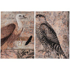 Set of Two Brown Wood Framed Art