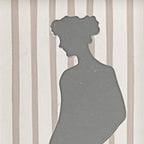 19" X 12" White Glass And Wood Mother Framed Art