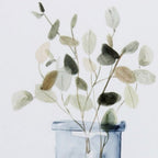 Set of Two Neutral Color Plants Watercolor Wall Art
