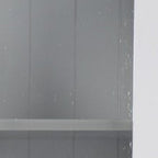 White Cornice Molding Curio with Glass Door