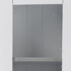 White Cornice Molding Curio with Glass Door