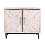 Modern Farmhouse Rustic Natural Accent Storage Cabinet