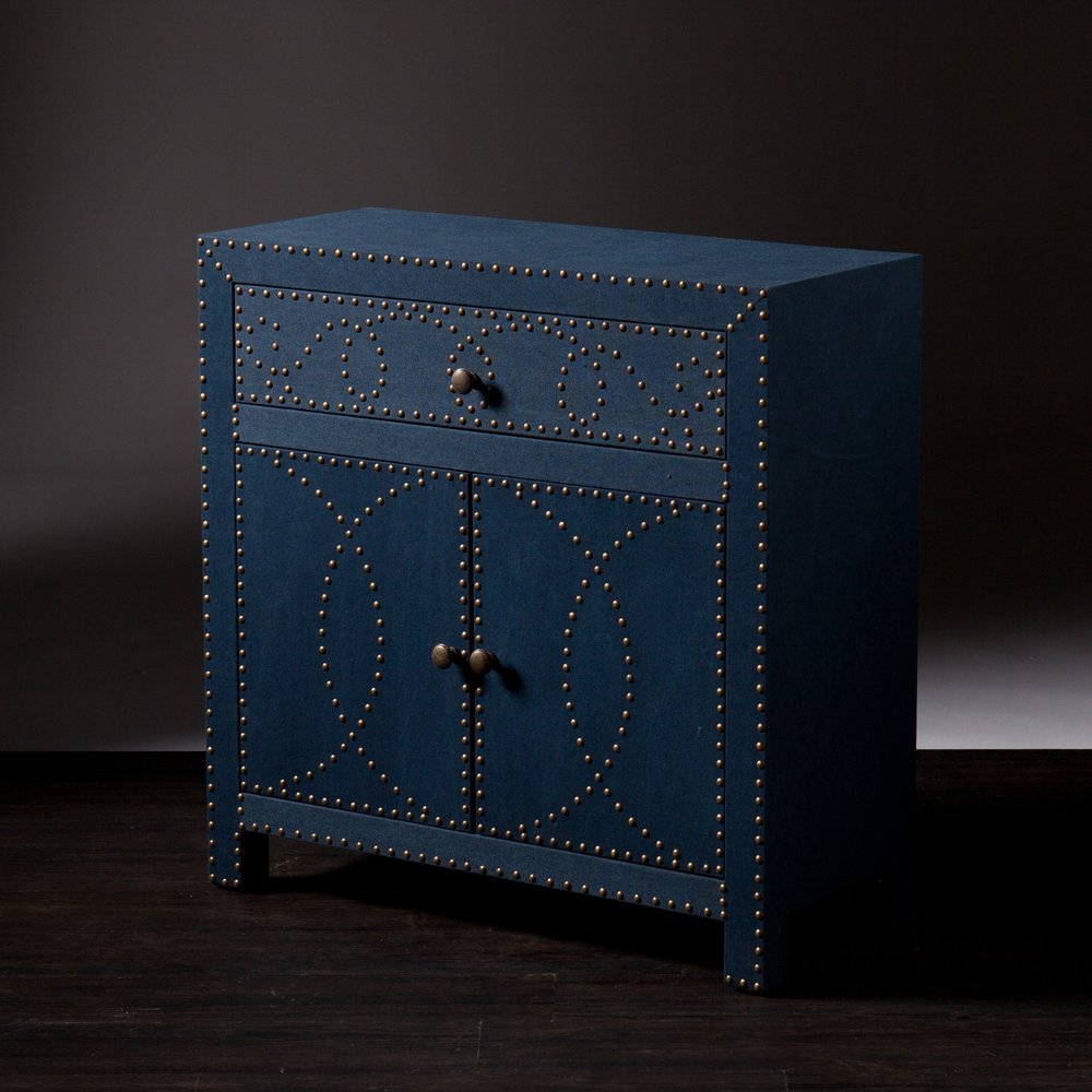 28" Blue Wood Server