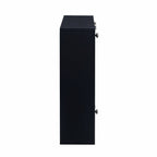 26" Black Wood Wall Mounted Folding Floating Desk