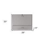 26" Gray Wall Mounted Floating Desk