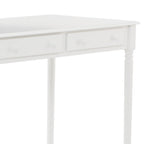 43" White Solid Wood Writing Desk With Two Drawers