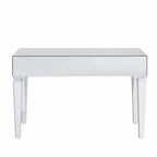 47" Silver Mirrored Writing Desk With Three Drawers