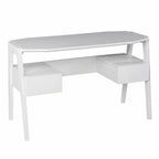48" White Wood With Two Drawers