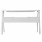 48" White Wood With Two Drawers
