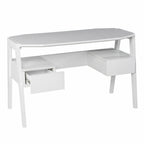 48" White Wood With Two Drawers