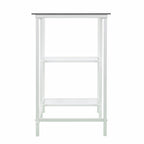 42" Clear and White Glass and Iron