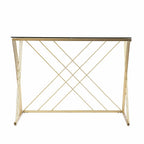 40" Clear and Gold Glass and Iron Sled