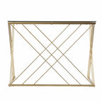 40" Clear and Gold Glass and Iron Sled