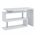45" White Wood Corner Pedestal