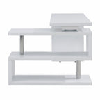 45" White Wood Corner Pedestal