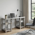50" Silver Wood Mirrored