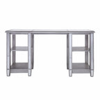 50" Silver Wood Mirrored