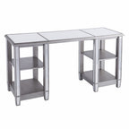 50" Silver Wood Mirrored