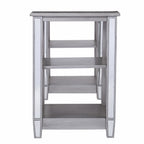 50" Silver Wood Mirrored