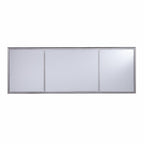 50" Silver Wood Mirrored