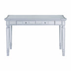 47" Silver Wood Mirrored With Two Drawers