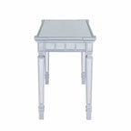 47" Silver Wood Mirrored With Two Drawers