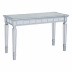 47" Silver Wood Mirrored With Two Drawers