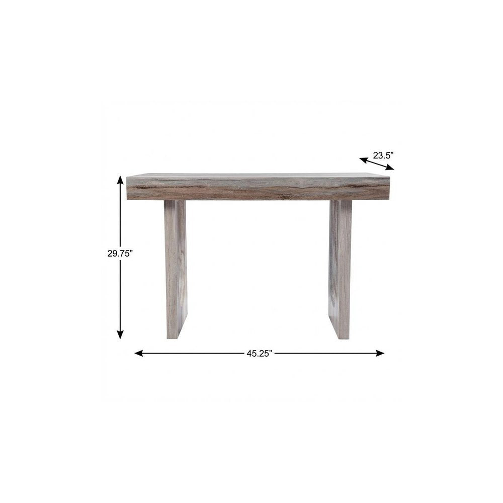 45" Brown Wood Sled Writing Desk