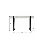 45" White and Black Writing Desk