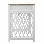 43" Natural and White Wood