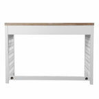43" Natural and White Wood