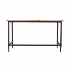 53" Natural and Black Wood Writing Desk