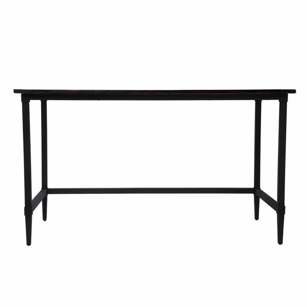 53" Natural and Black Wood Writing Desk