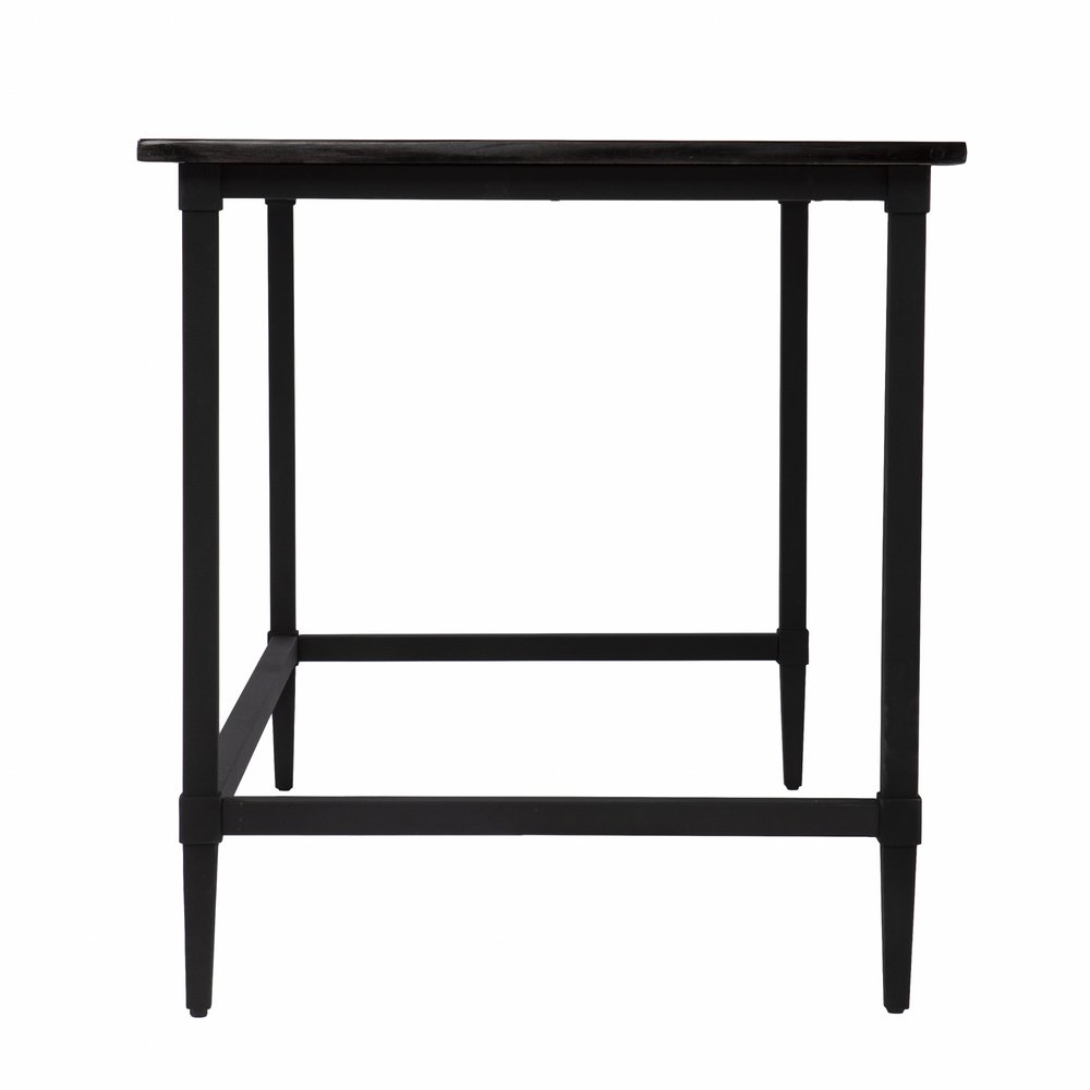 53" Natural and Black Wood Writing Desk