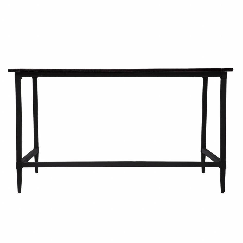53" Natural and Black Wood Writing Desk