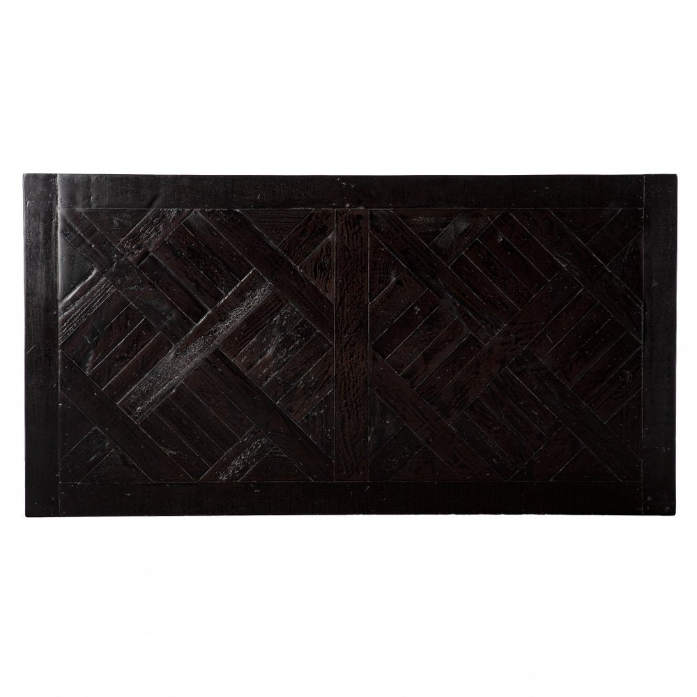 53" Natural and Black Wood Writing Desk