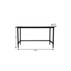 53" Natural and Black Wood Writing Desk