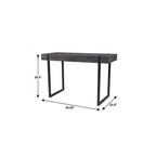 45" Black Wood Sled Writing Desk