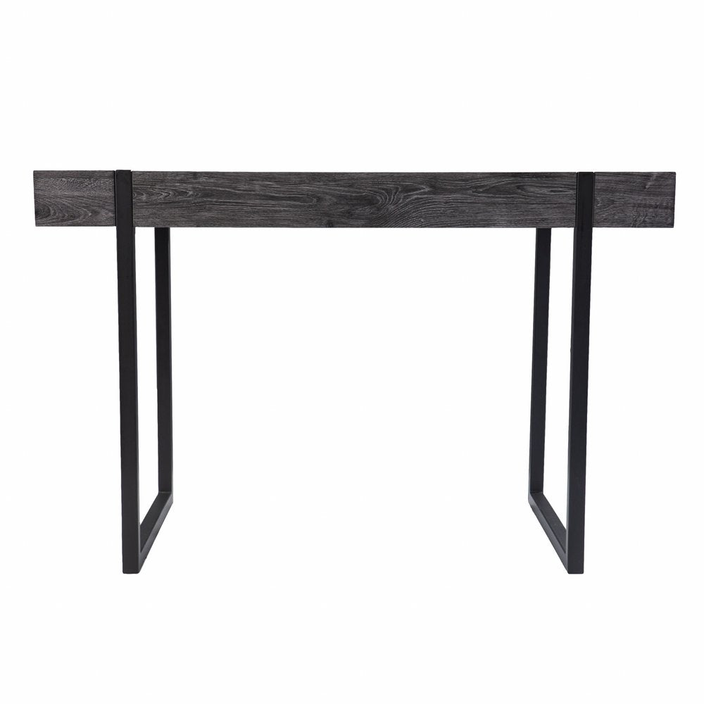 45" Black Wood Sled Writing Desk
