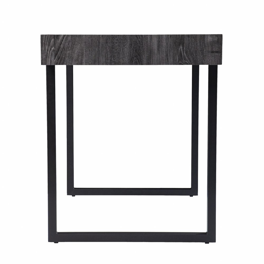 45" Black Wood Sled Writing Desk