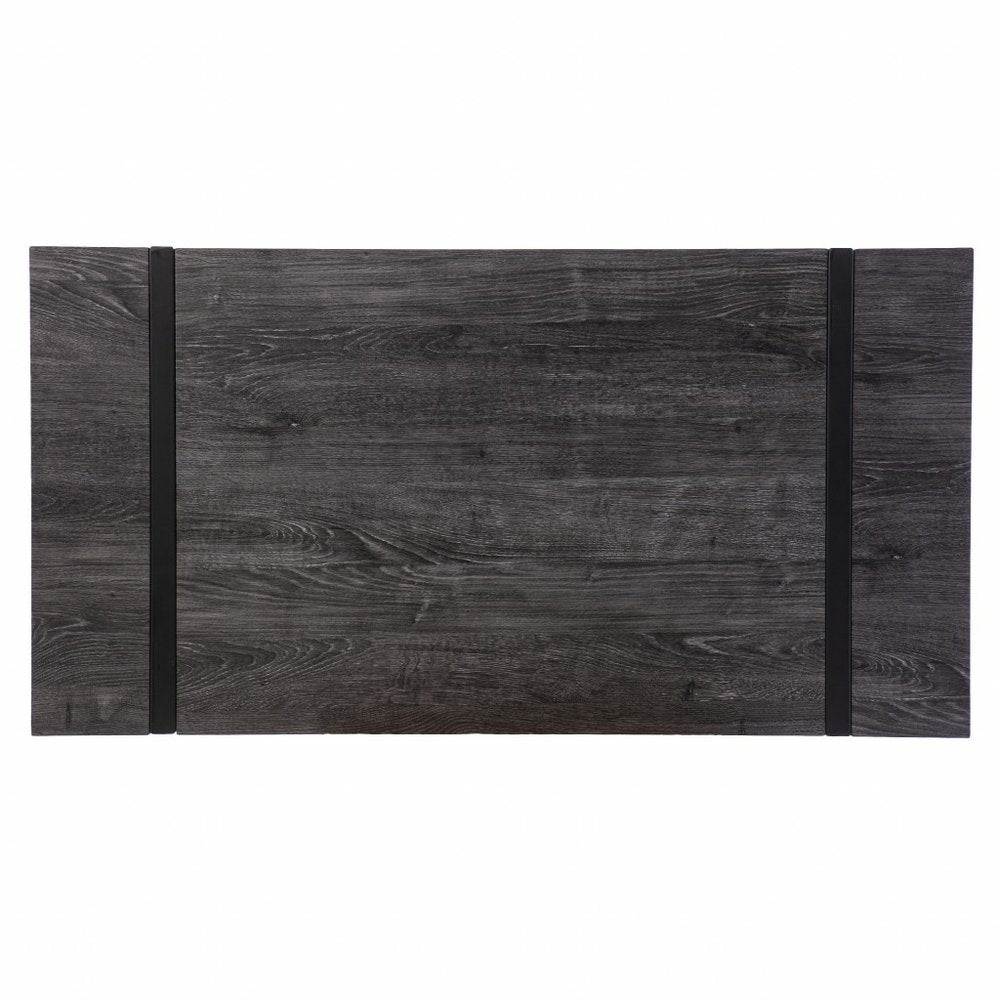 45" Black Wood Sled Writing Desk