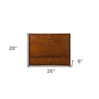 26" Brown Floating desk