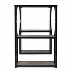 44" Gray and Black Wood Pedestal
