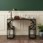 44" Gray and Black Wood Pedestal
