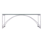 48" Chrome Glass And Metal Rectangular Coffee Table