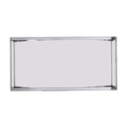 48" Chrome Glass And Metal Rectangular Coffee Table