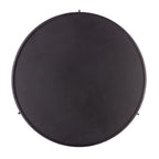 33" Black Manufactured Wood And Metal Round Coffee Table