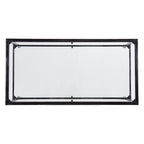 48" Black Glass And Metal Rectangular Coffee Table