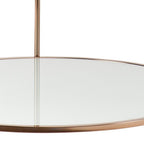34" Clear and Gold Glass with Iron Round Coffee Table
