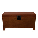 39" Brown Manufactured Wood And Metal Rectangular Coffee Table